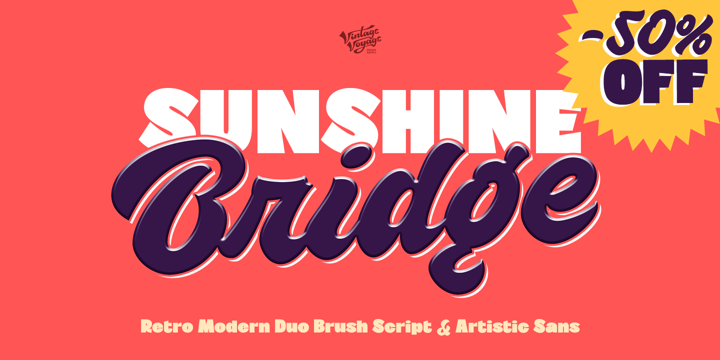 Przykład czcionki VVDS Sunshine Bridge Sans